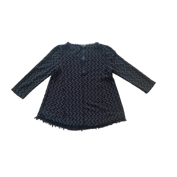 Women S Anthropologie Postmark Black Textured Eyelash Trim Blouse Shirt Top - Picture 5 of 6